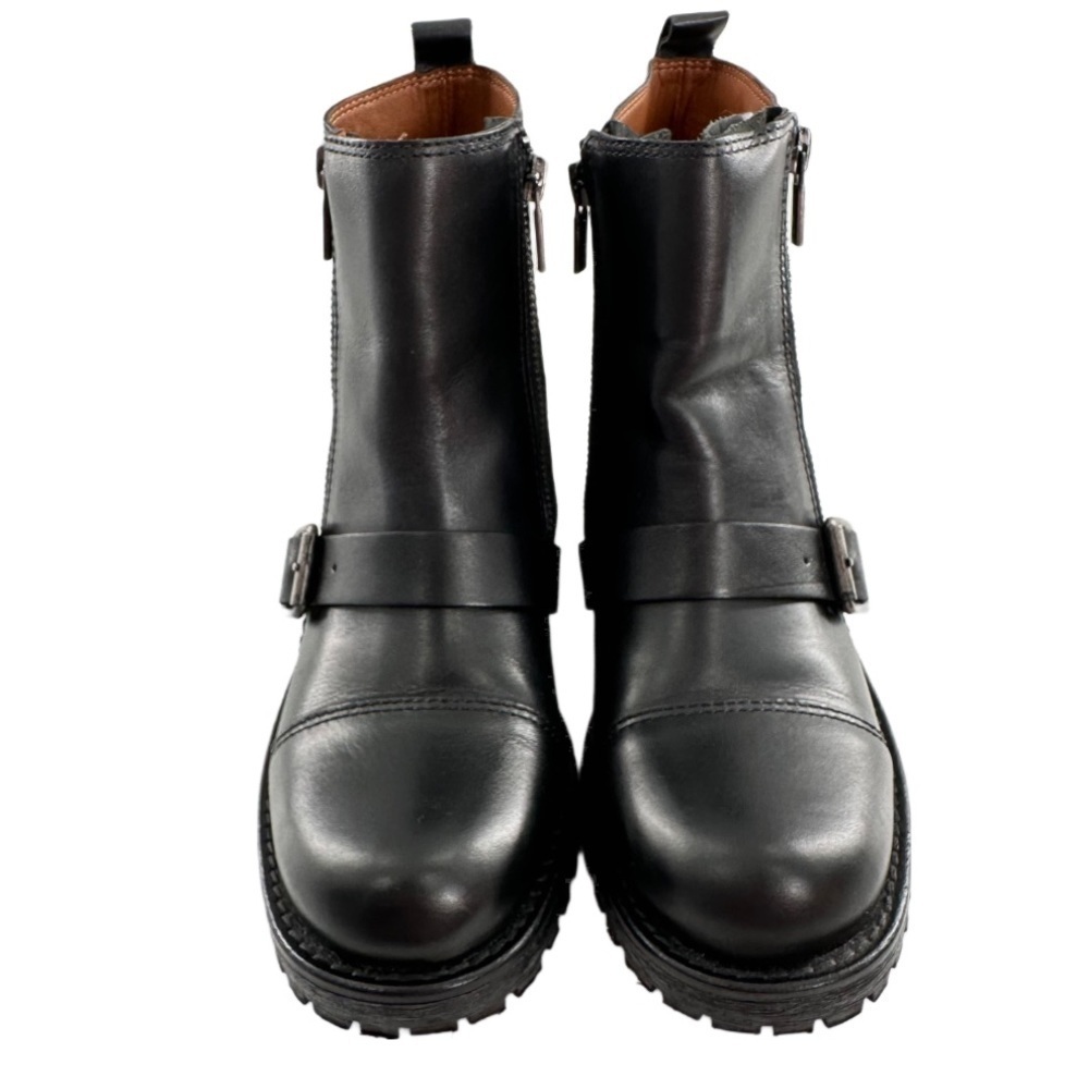 Lucky brand Ondalucia womens ankle booties size 7 37 leather moto biker boots - Picture 3 of 13
